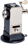 classic chrome and black El Casco desktop pencil sharpener