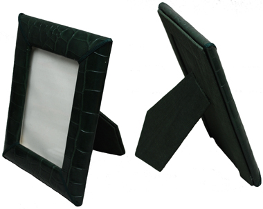 reptile-grain 5 x7 picture frames hunter leather