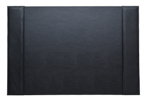 black leather stitched desk pad