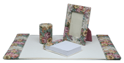 rose garden tapestry four piece desk pad set