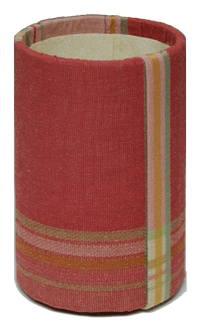 plaid fabric covered pen and pencil cup