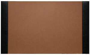 glazed textured black leather large desk pad blotter